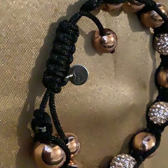 TRESOR PARIS BLACK & GOLD CRYSTALS BRACELET - Picture 4 of 5